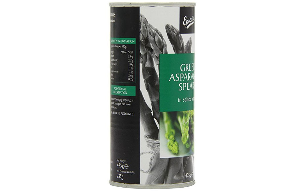 Epicure Green Asparagus Spears In Salted Water   Tin  425 grams